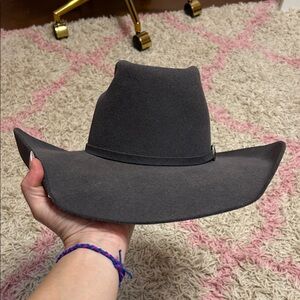Kids Tuff Hedeman by Risistol Classic Wide-Brim Felt Hat in Charcoal Gray